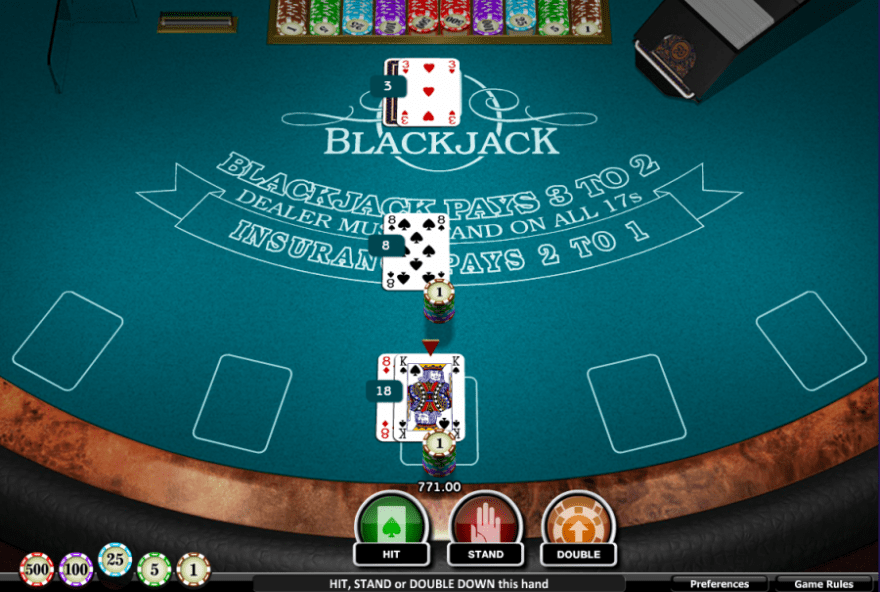 push blackjack